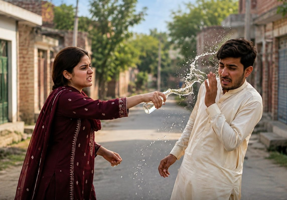 marriage-refusal-turns-violent-as-woman-allegedly-throws-acid-opens-fire-at-man-in-peshawar