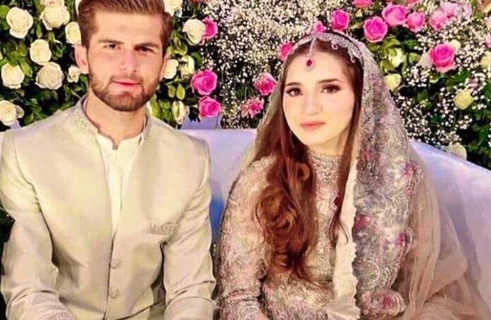 Pakistani cricketer Shaheen Shah Afridi weds Shahid Afridi daughter in Karachi.
