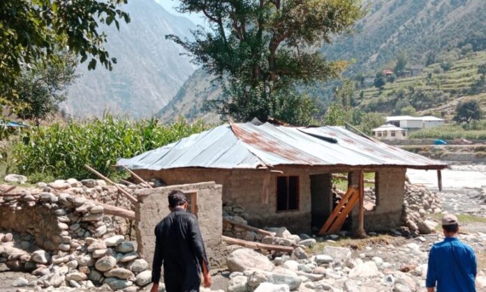 Flood victims of Upper Kohistan district are forced to live in tents.