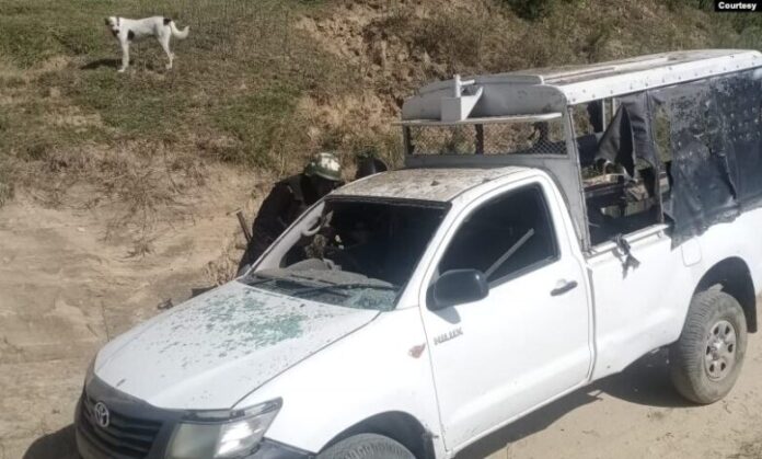 Rocket Attack on Police Van Claims Driver's Life, Injures Officer in Buner